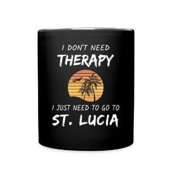 St. Lucia Karibik Insel Saint Lucia Urlaub Idee - Tasse einfarbig - Schwarz - Vorne