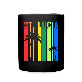 St. Lucia Karibik Insel Saint Lucia Urlaub Idee - Tasse einfarbig - Schwarz - Vorne