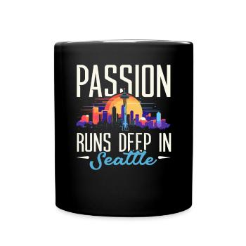 Seattle State Washington USA America United States - Full Colour Mug - black - Front