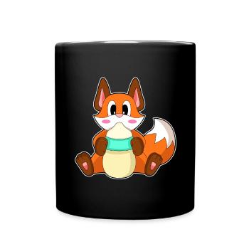 Fox Baby Milk Bottle - Full Colour Mug - black - Front
