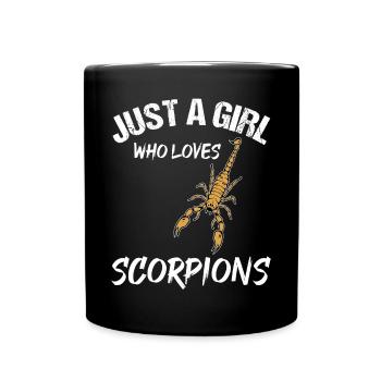 Fille aime Scorpions Animal amour cadeau - Mug uni - noir - Devant