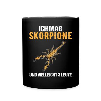 Skorpione und 3 Leute Einzigartige Liebe Geschenk - Tasse einfarbig - Schwarz - Vorne