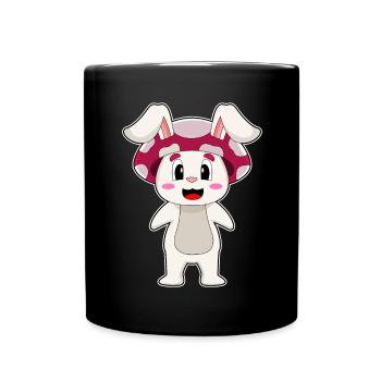 Champignon lapin - Mug uni - noir - Devant
