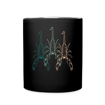 Trois Scorpions Trio exotisme cadeau - Mug uni - noir - Devant