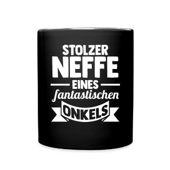 Onkel Neffe - Tasse einfarbig - Schwarz - Vorne
