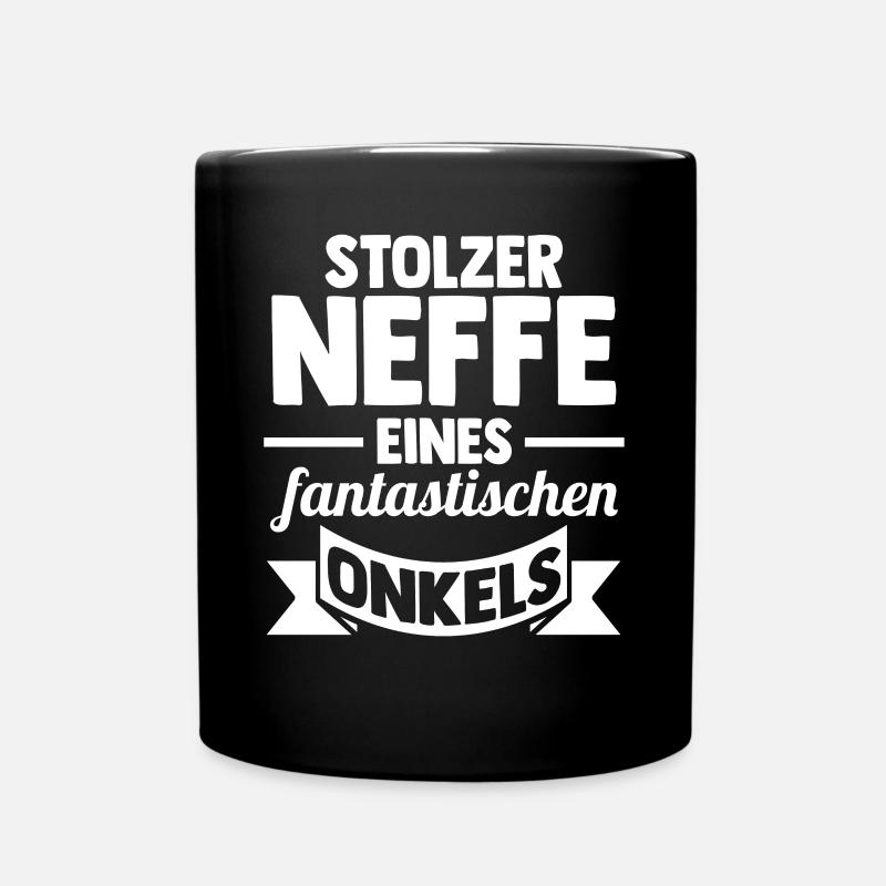 Onkel Neffe - Tasse einfarbig - Schwarz