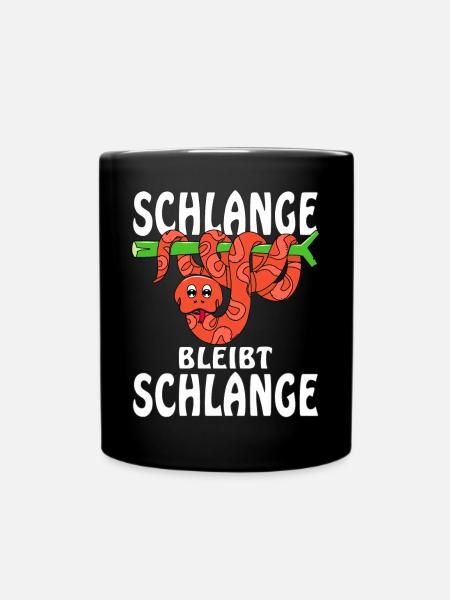 SCHLANGE BLEIBT SCHLANGE - Tasse einfarbig - Schwarz