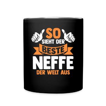 Bester Neffe - Tasse einfarbig - Schwarz - Vorne