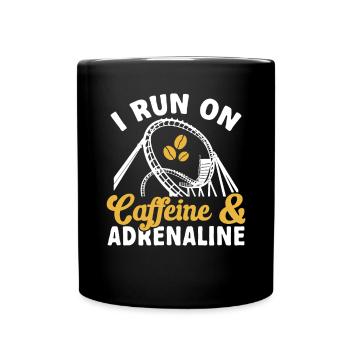 Roller Coaster Roller Coaster Amusement Park - Full Colour Mug - black - Front