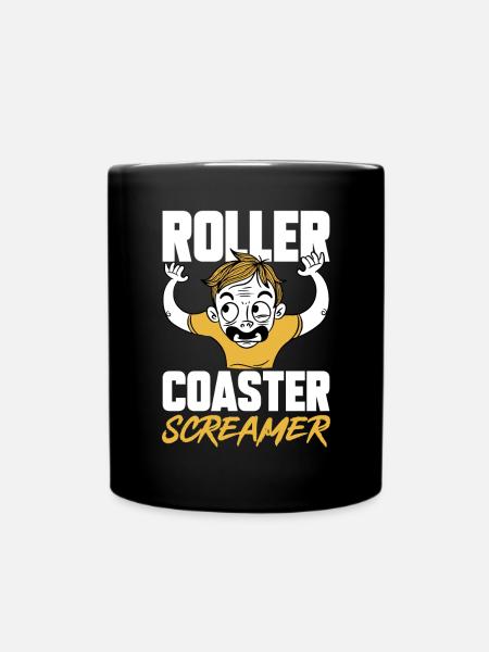Achterbahn Rollercoaster Freizeitpark - Tasse einfarbig - Schwarz