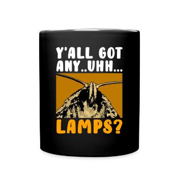 Lustiger Mothman Kryptide Kryptozoologie - Tasse einfarbig - Schwarz - Vorne