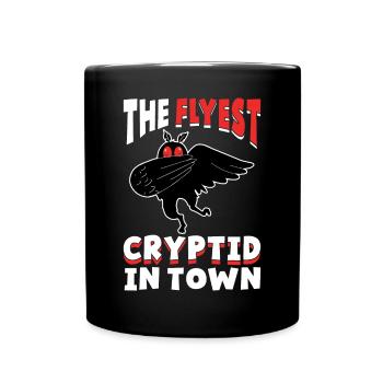 Mothman Cryptozoology - Full Colour Mug - black - Front