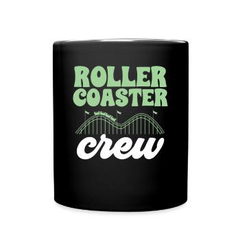 Achterbahn Rollercoaster Freizeitpark - Tasse einfarbig - Schwarz - Vorne