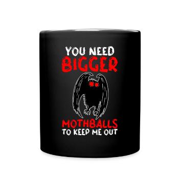 Lustiger Mothman Kryptide Kryptozoologie - Tasse einfarbig - Schwarz - Vorne