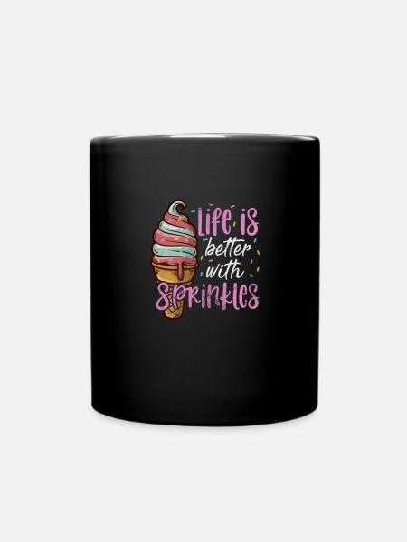 Eiscreme - Tasse einfarbig - Schwarz