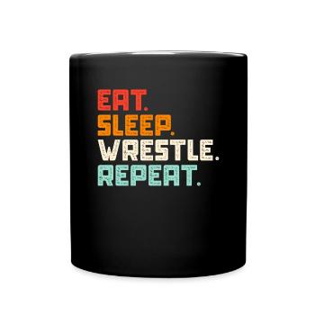 Wrestling Wrestler Fight Wrestling Ringer Gift - Full Colour Mug - black - Front