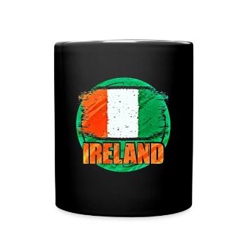 Irland - Tasse einfarbig - Schwarz - Vorne