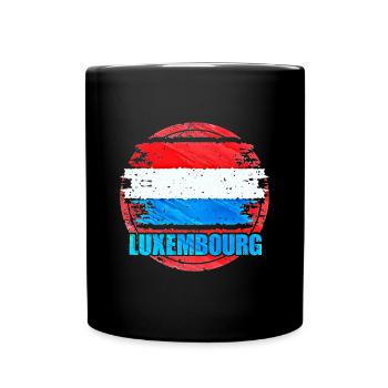 Luxemburg - Tasse einfarbig - Schwarz - Vorne