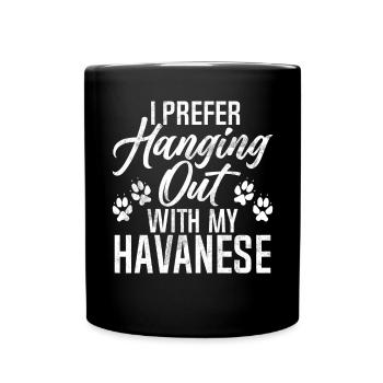 Cadeaux pour les amoureux des chiens bichons havanais - Mug uni - noir - Devant