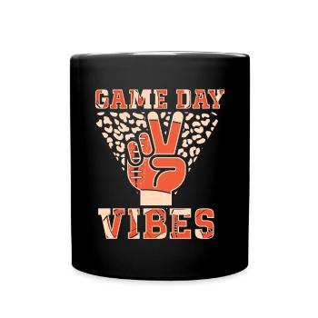 Game Day American Football Groovy Football - Full Colour Mug - black - Front