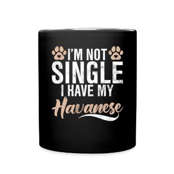 Cadeaux pour les amoureux des chiens bichons havanais - Mug uni - noir - Devant