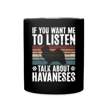 Cadeaux pour les amoureux des chiens bichons havanais - Mug uni - noir - Devant
