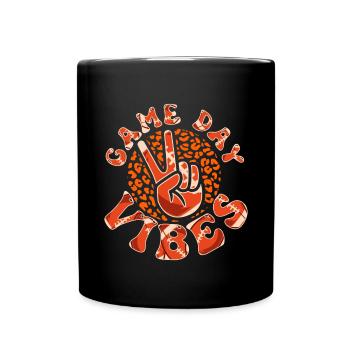 Game Day American Football Groovy Football - Full Colour Mug - black - Front