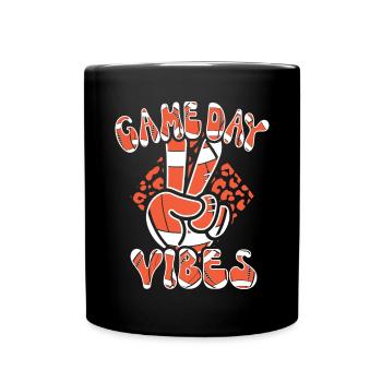 Game Day American Football Groovy Football - Full Colour Mug - black - Front