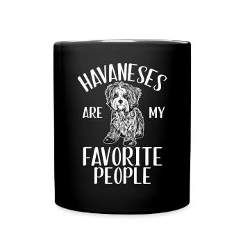 Cadeaux pour les amoureux des chiens bichons havanais - Mug uni - noir - Devant