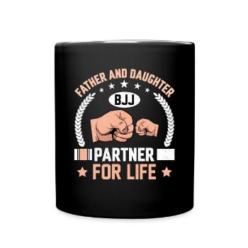 Père et fille BJJ Partenaires pour la vie - Mug uni - noir - Devant