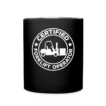 Certified Forklift Operator Forkifter Funny Forkli - Tasse einfarbig - Schwarz - Vorne