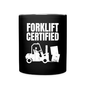 Forklifter Forklift Driver Cool Funny Forklift Cer - Tasse einfarbig - Schwarz - Vorne