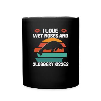 Cold Nose Warm Heart Manatee chubby manatee - Full Colour Mug - black - Front
