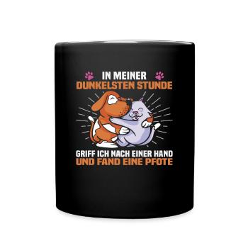 Hunderettungs Designs Für Tierrechtsaktivisten - Tasse einfarbig - Schwarz - Vorne