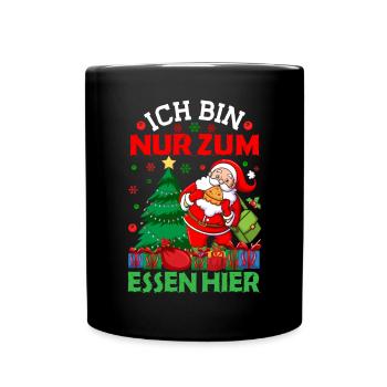 Weihnachten Weihnachtsessen Weihnachtsgeschenk - Tasse einfarbig - Schwarz - Vorne