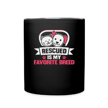 Hunderettungs Designs Für Tierrechtsaktivisten - Tasse einfarbig - Schwarz - Vorne