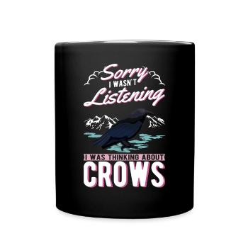 Crow, Raven, Crow, Crow Husbandry, Crow Breeder - Full Colour Mug - black - Front
