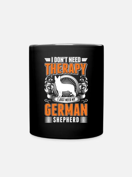 Thérapie du berger allemand - Mug uni - noir