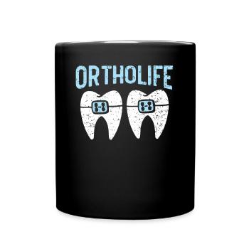 Orthodontic Assistant Job Dental Teeth Dentist - Full Colour Mug - black - Front