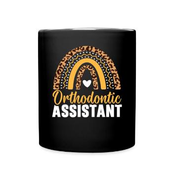 Orthodontic Assistant Job Dental Teeth Dentist - Full Colour Mug - black - Front