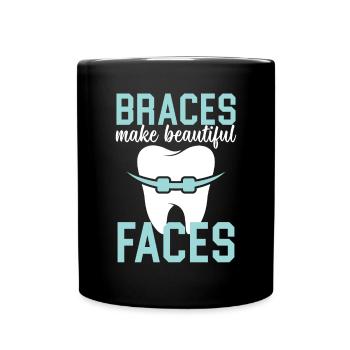 Orthodontic Assistant Job Dental Teeth Dentist - Full Colour Mug - black - Front