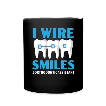 Orthodontic Assistant Job Dental Teeth Dentist - Full Colour Mug - black - Front