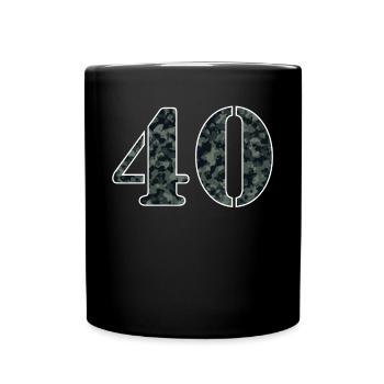 Fier 40 Look militaire cadeau d’anniversaire - Mug uni - noir - Devant