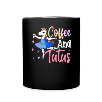 Ballett Tanz Ballerina - Tasse einfarbig - Schwarz - Vorne