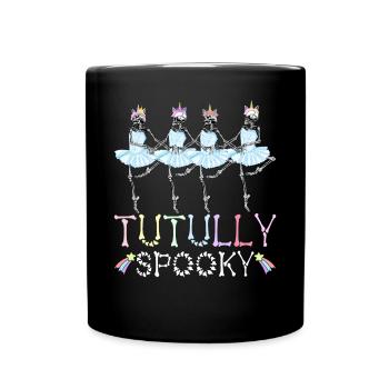 Halloween Skelett Ballett Tanz Ballerina - Tasse einfarbig - Schwarz - Vorne