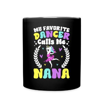 Ballerine de danse classique - Mug uni - noir - Devant