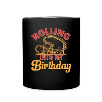 Roller Coaster Roller Coaster Amusement Park - Full Colour Mug - black - Front