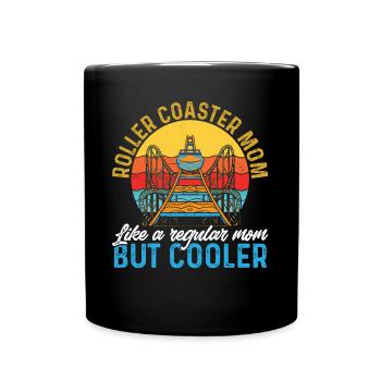 Roller Coaster Roller Coaster Amusement Park - Full Colour Mug - black - Front