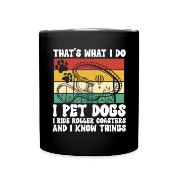 Roller Coaster Roller Coaster Amusement Park - Full Colour Mug - black - Front