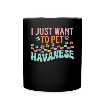 Cadeaux pour les amoureux des chiens bichons havanais - Mug uni - noir - Devant